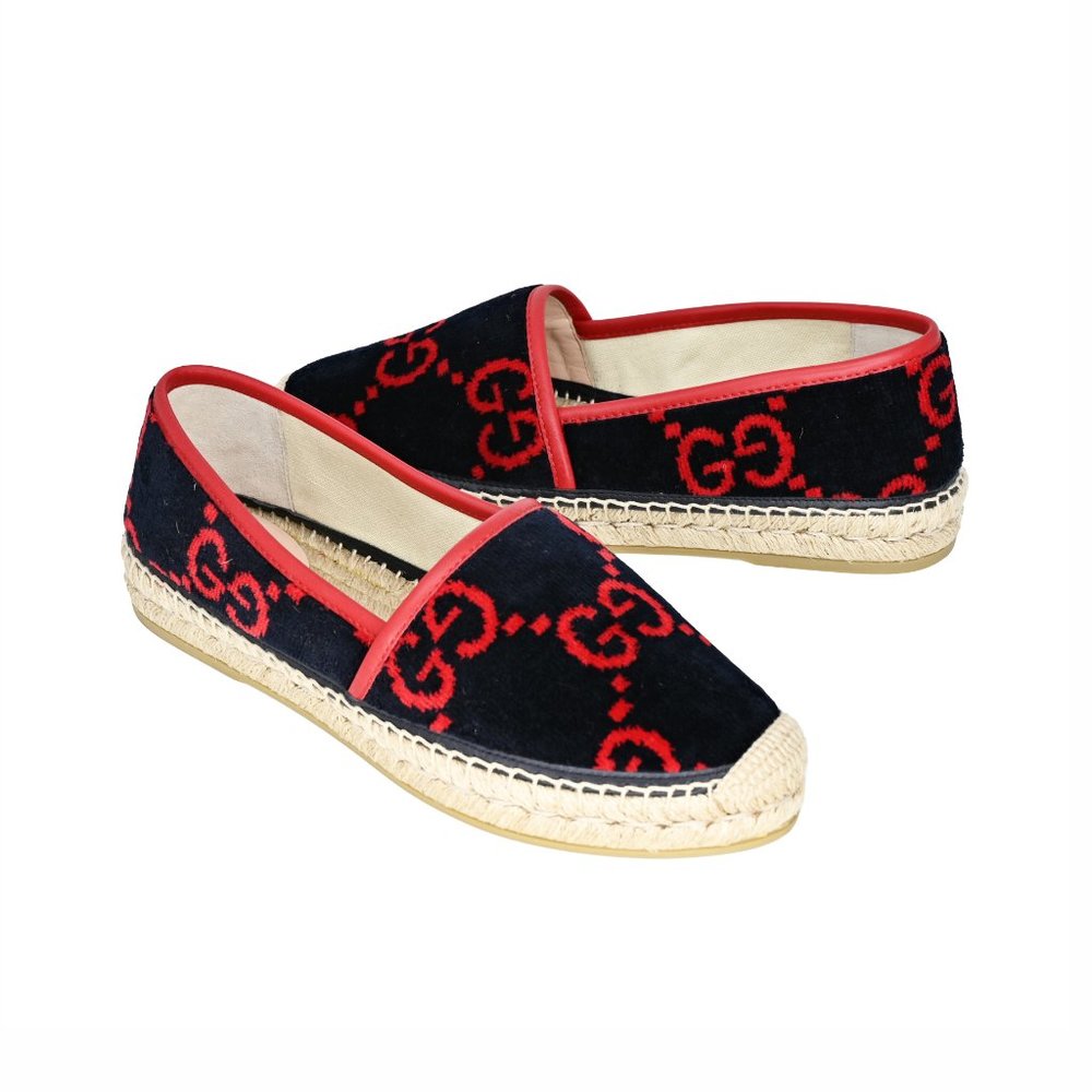Gucci Midnight Blue and Red Espadrilles